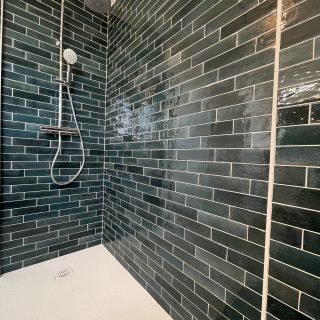 douche zellige vert