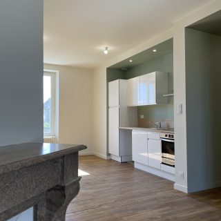 rénovation brive, parquet bois, peinture verte